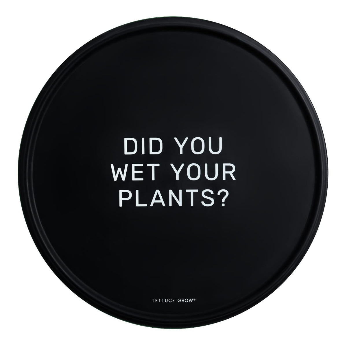 Lettuce Grow water-resistant mat under a large pot protecting floors.