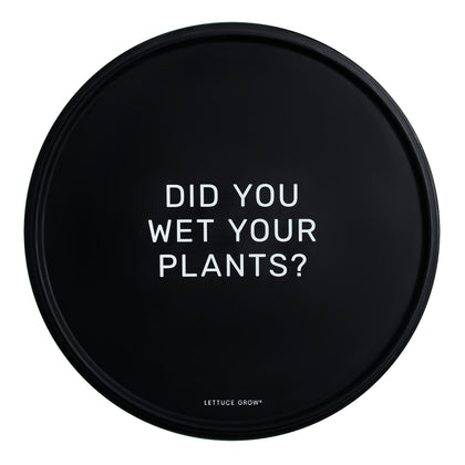 Lettuce Grow water-resistant mat under a large pot protecting floors.