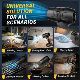 Leucher blower with pressure-sensing control adjusts airflow in real time.