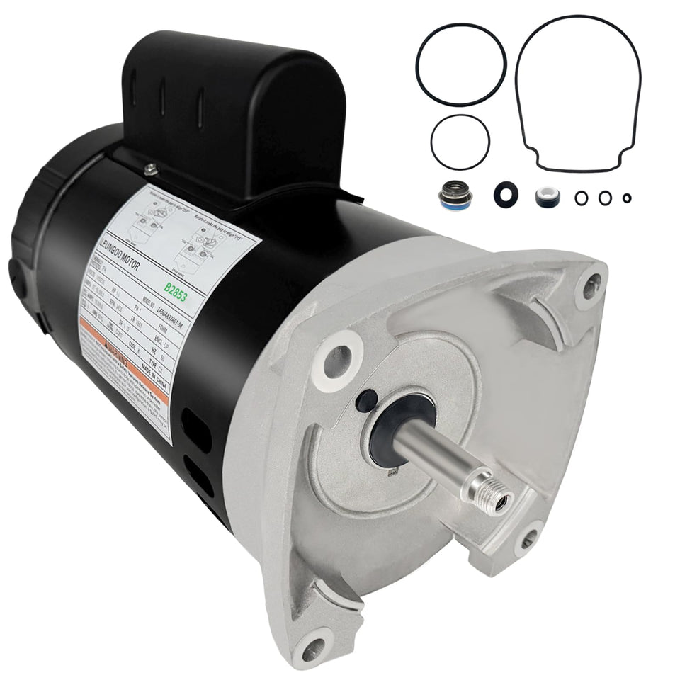 LEUNGOO B2853 front view shows compact 1 HP motor for quick installations.