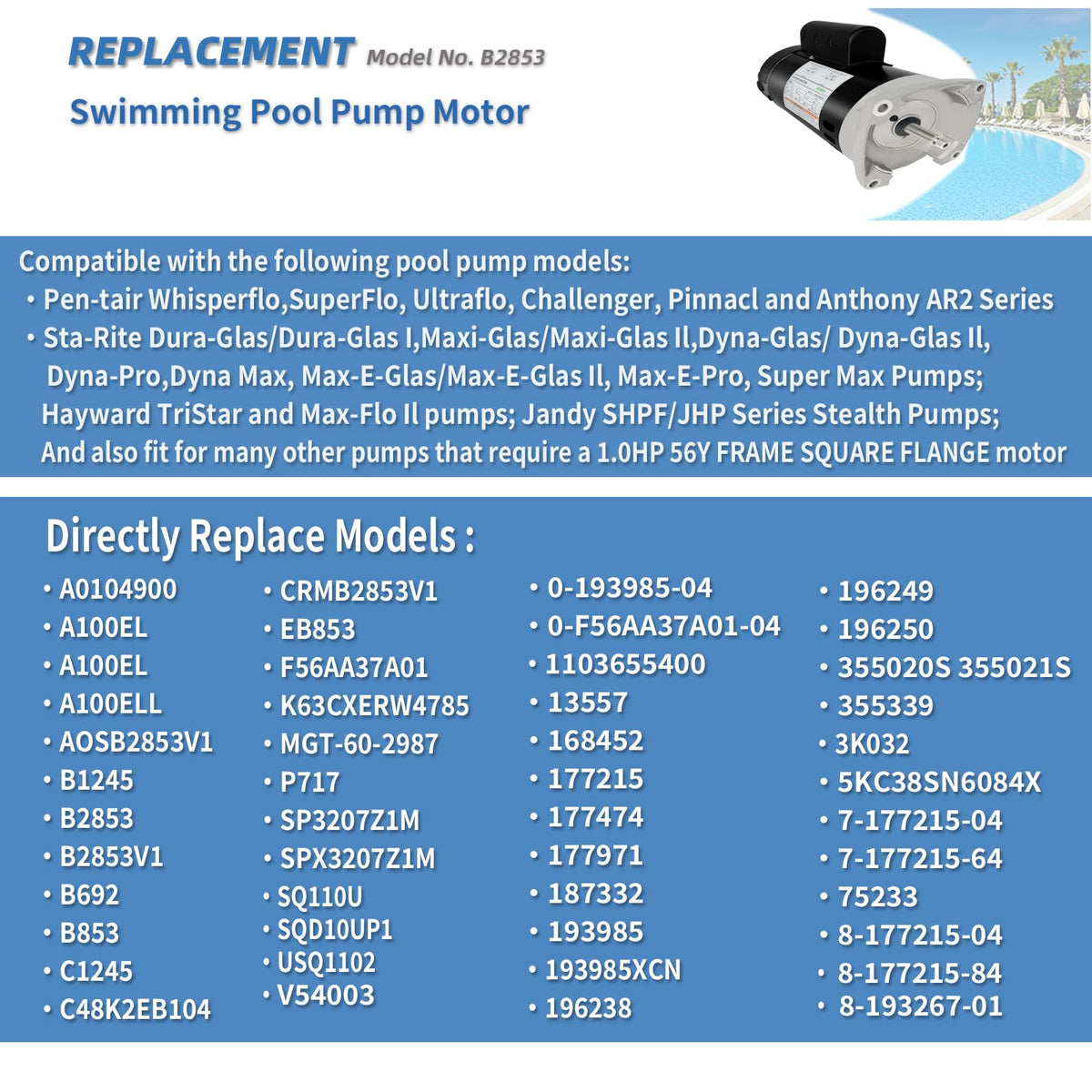 LEUNGOO B2853 replace-parts-pack shows components for easier servicing.