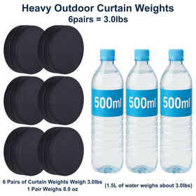 LEVOSHUA magnetic curtain weights with rubber coating resist rust and stains