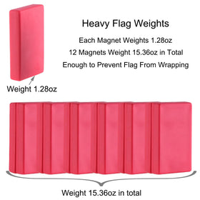 LEVOSHUA red flag weights blend with flag design for discreet look