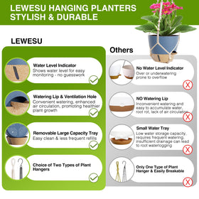 LEWESU iron chain plant hanger offering a modern look and sturdy support