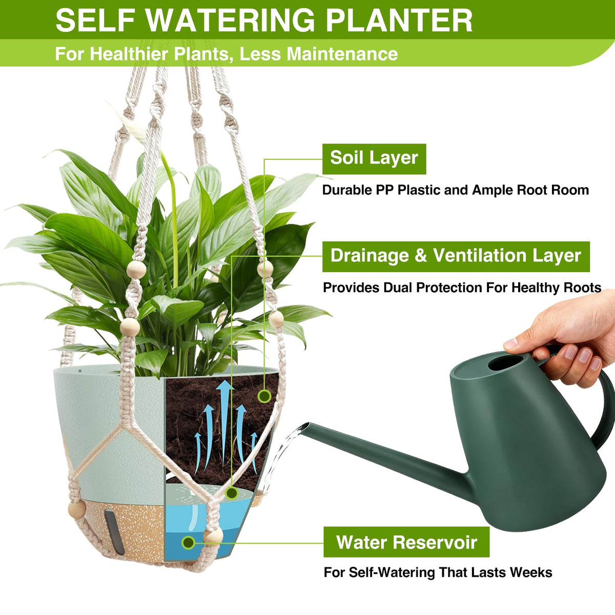 LEWESU sage-green color blends with modern decor and highlights greenery.