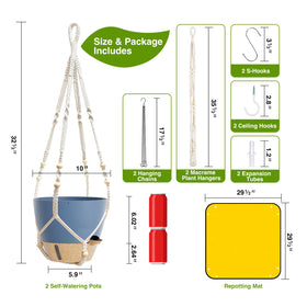 LEWESU water level indicator shown on hanging pot to guide watering
