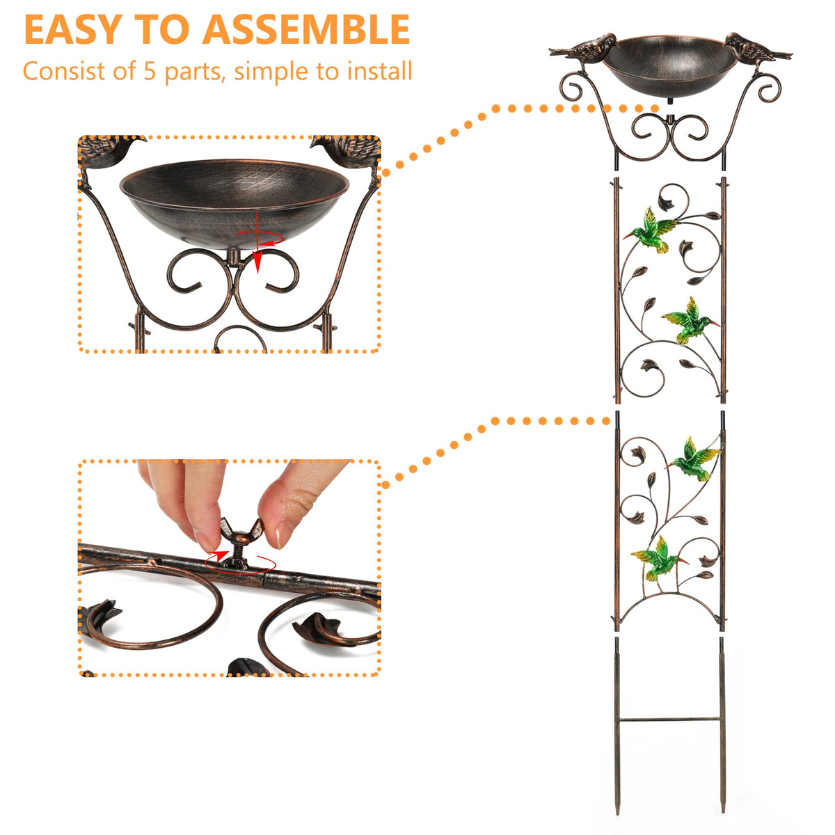 LEWIS&WAYNE detachable drinking basin invites birds to sip without clutter.