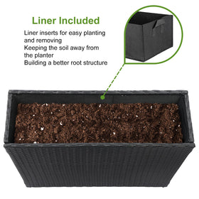 LEWIS&WAYNE tall planter 32-inch length provides ample root space for vegetables