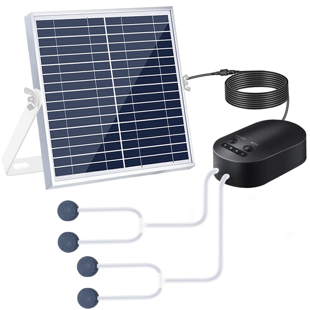 Lewisia 15W solar aerator battery delivers strong pond airflow