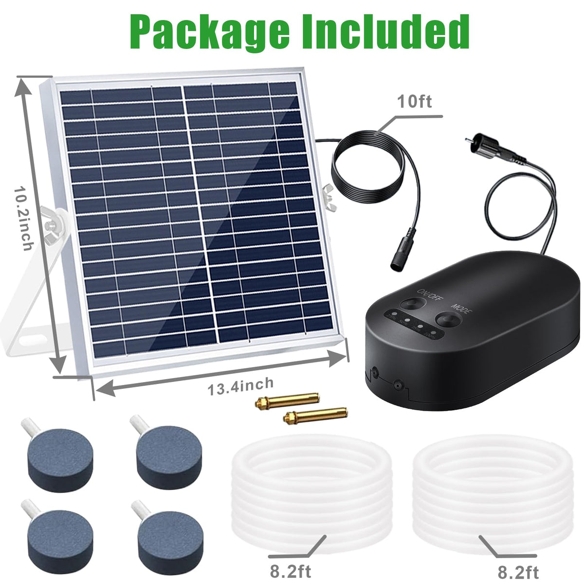 Lewisia easy, wiring-free setup for solar aerator