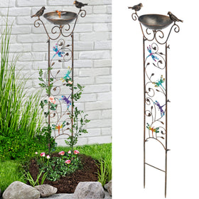 LEWIS&WAYNE Garden Trellis with dragonflies enhances color and wildlife-friendly ambiance.