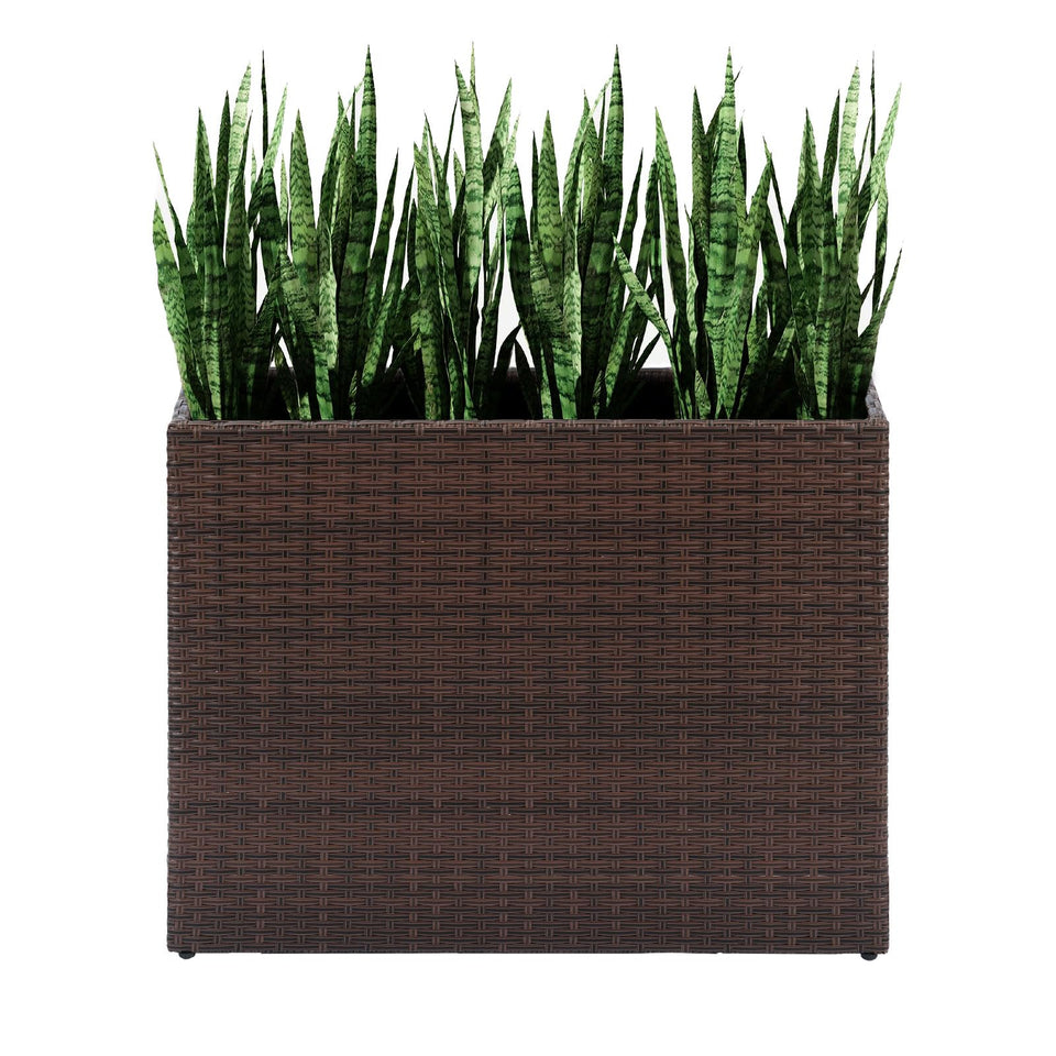 LEWIS&WAYNE tall planter front view with spacious planting area for lush displays