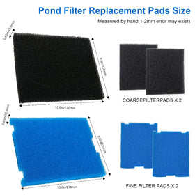 LEWEREST flat box filter pads shown for quick pond maintenance