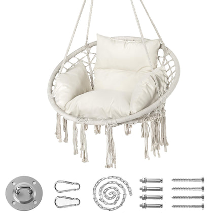 LEX CRAFT hammock rope swing chair assembly demonstrates sturdy hardware for quick setup.