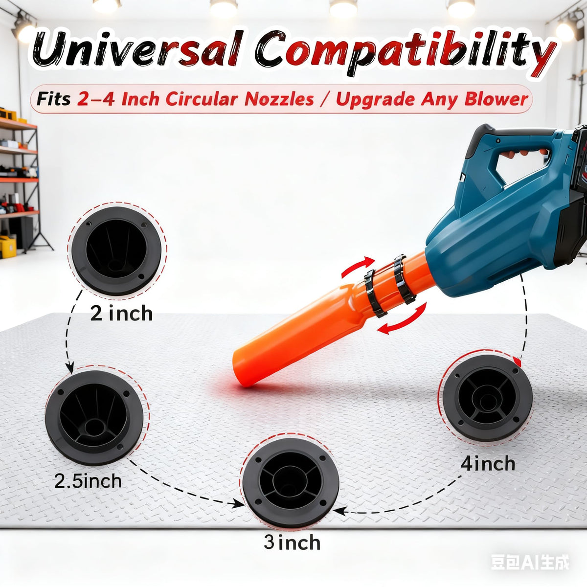 LEYAO Universal-fit 2–4 inch nozzle extension for versatile compatibility.
