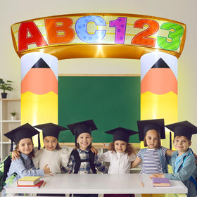 Leyndo back-to-school decor arch versatile for parties and fairs.