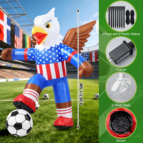 Leyndo outdoor eagle inflatable ready for fast setup with built-in blower.