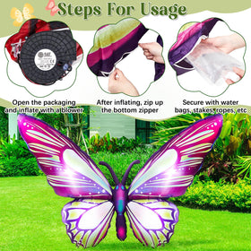 Leyndo spring butterfly outdoor decor with illumination for evening events