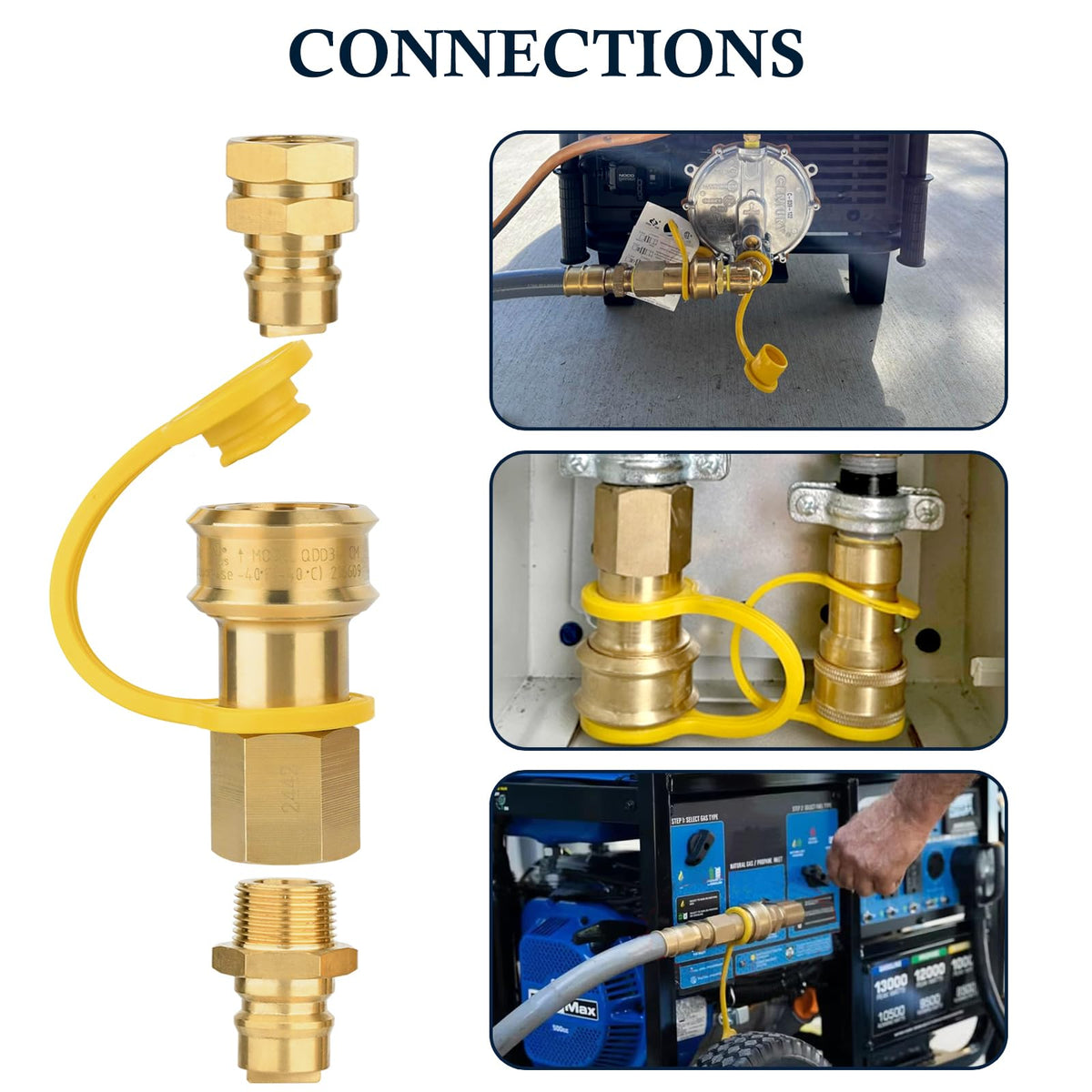 Lezbanz NG-LP appliance connector for safe, straightforward natural gas or propane appliance setup.