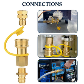 Lezbanz NG-LP appliance connector for safe, straightforward natural gas or propane appliance setup.