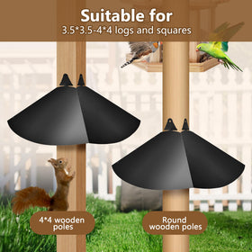 Lezcufer-weatherproof-squirrel-deterrent withstands rain and snow to protect feeders all year