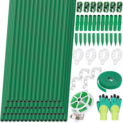 Lezmarket 60-pack garden stakes provide sturdy 16-inch support for tomato and vine plants.