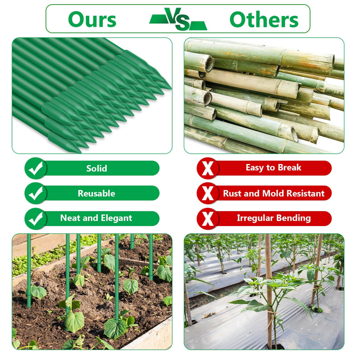 Lezmarket easy-install clips and connectors simplify trellis setup.