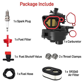 LEZZON hose clamps pair, secure fuel connections during replacement.