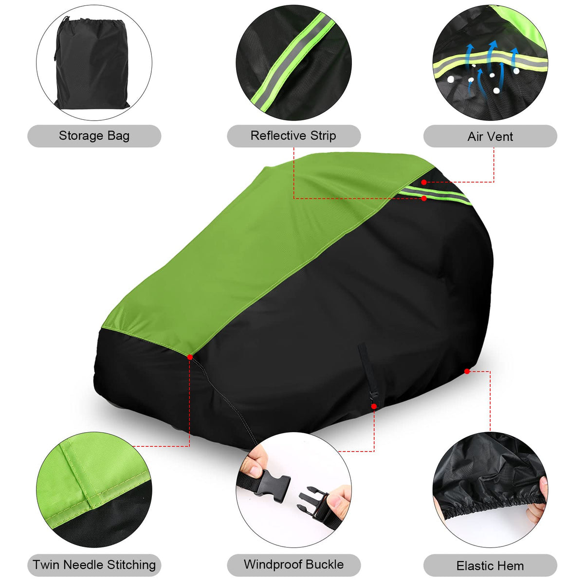 LEZZYRUCK waterproof and UV-resistant cover shields against sun and rain exposure