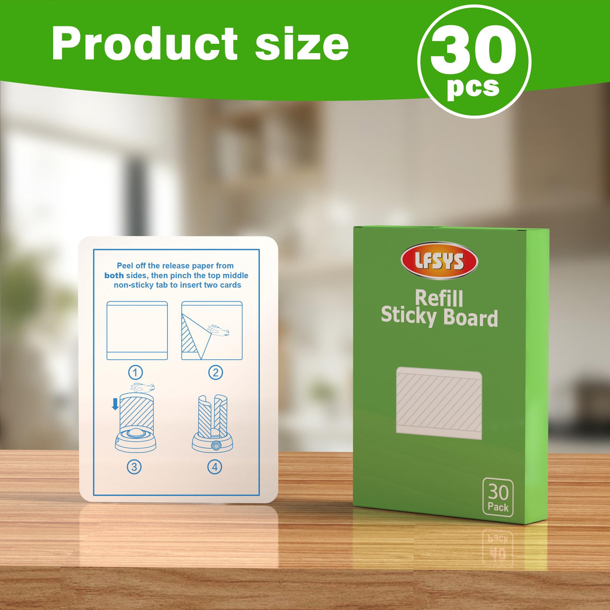 LFSYS 30-pack refill cards for easy maintenance and continuous insect trapping.