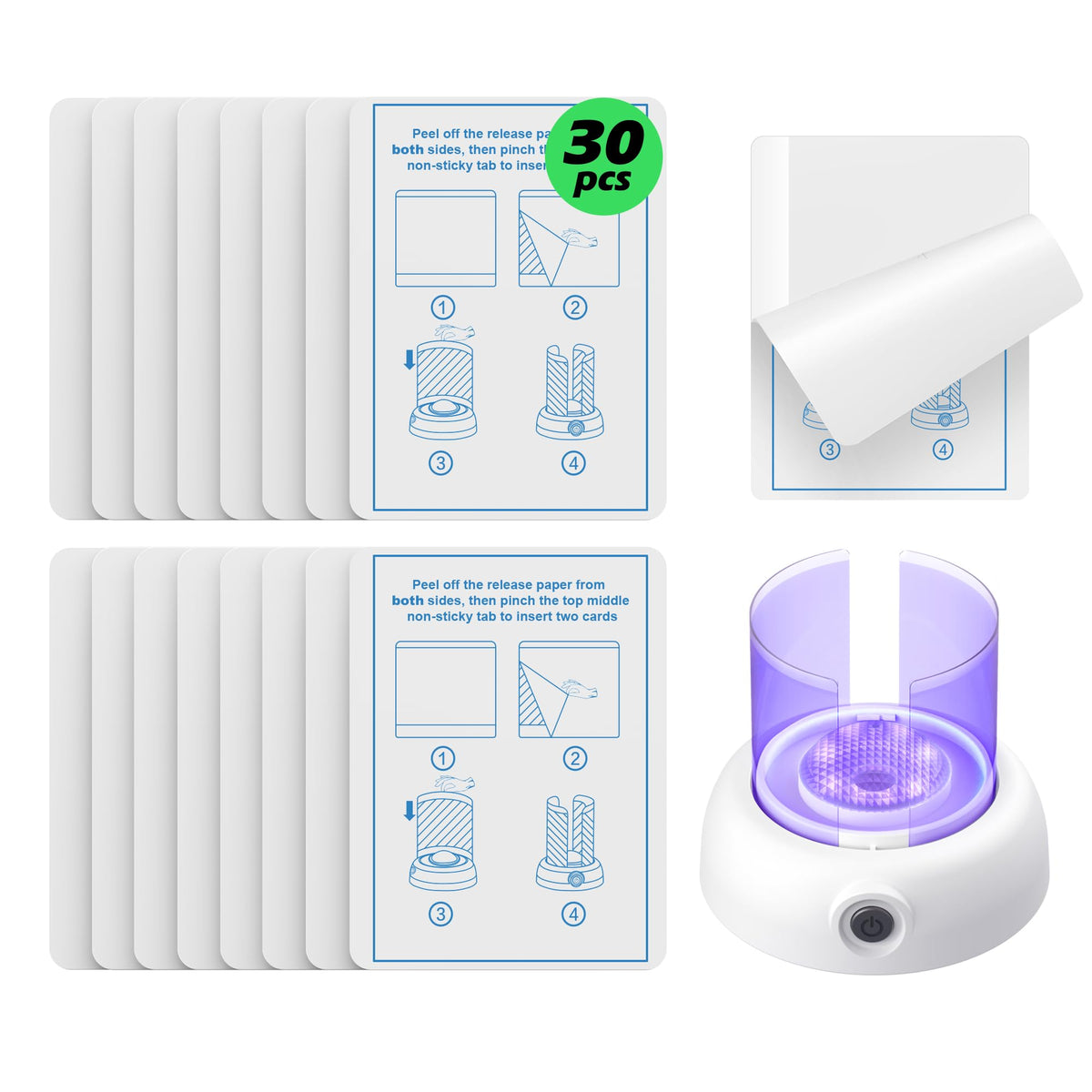 LFSYS double-sided sticky refill for 360° UV fly trap captures insects efficiently.
