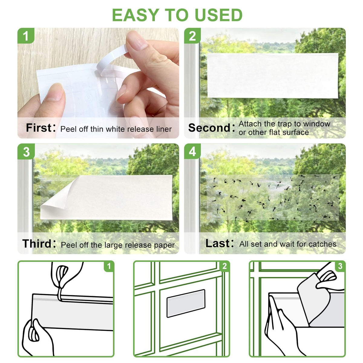 LFSYS non-toxic fly traps protect kids and pets indoors.