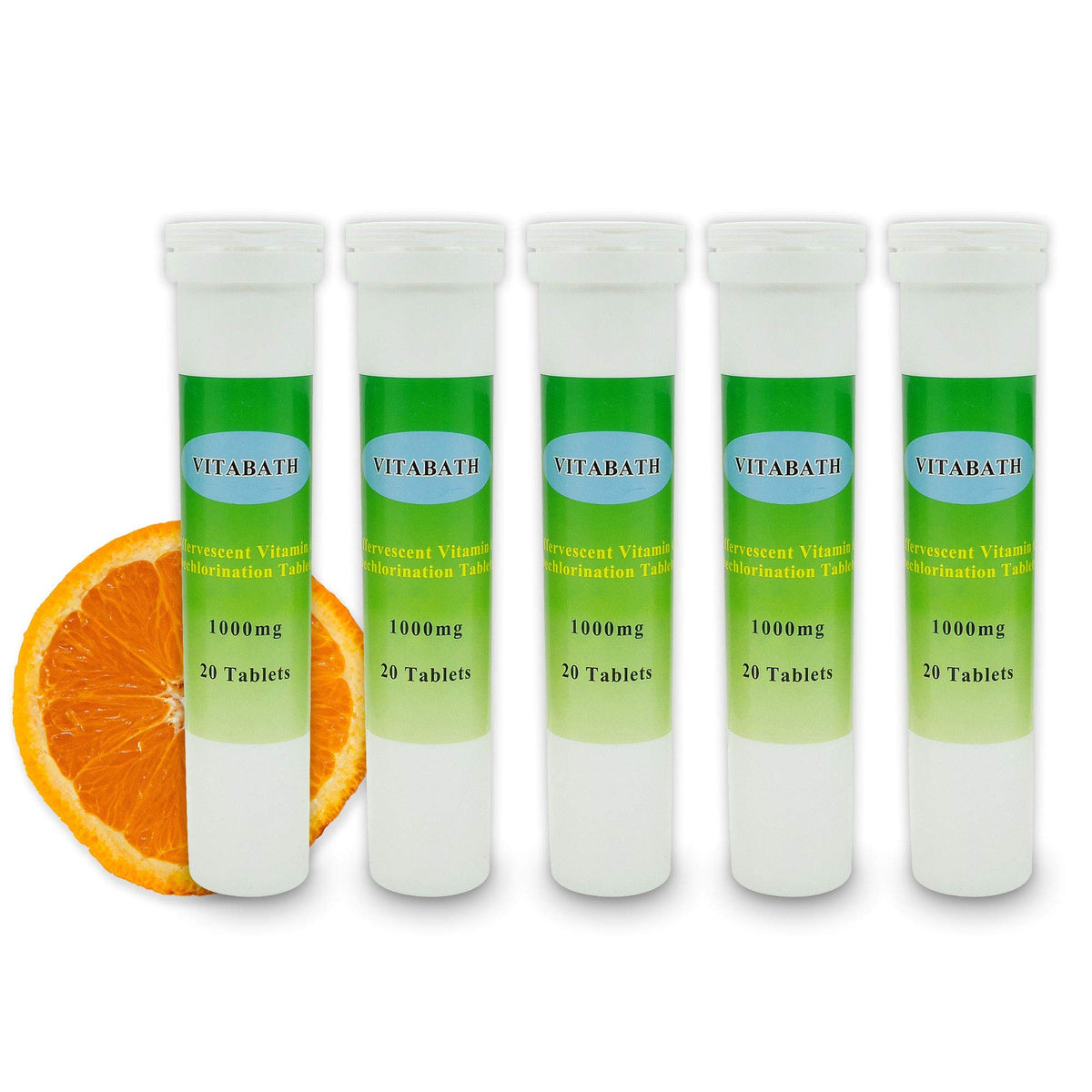 LFSYS Vitamin C dechlorination tablets being poured into water to neutralize chlorine.