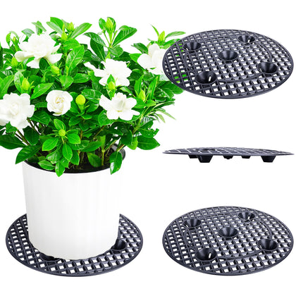 LFUTARI 4PCS plant level elevator lifts pots for improved drainage and airflow.