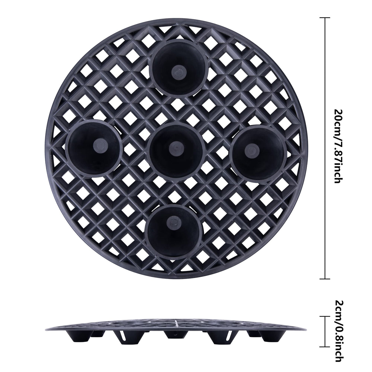 LFUTARI 7-8 inch plant saucer showcasing drainage-friendly design for matched pots.