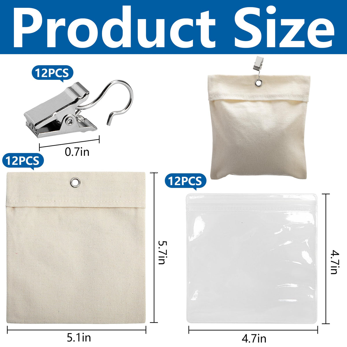 LFUTARI beige canvas bags pack ready for versatile drapery support