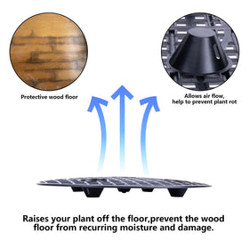 LFUTARI floor protector plant feet reveals the 11.6-inch diameter base protecting floors.
