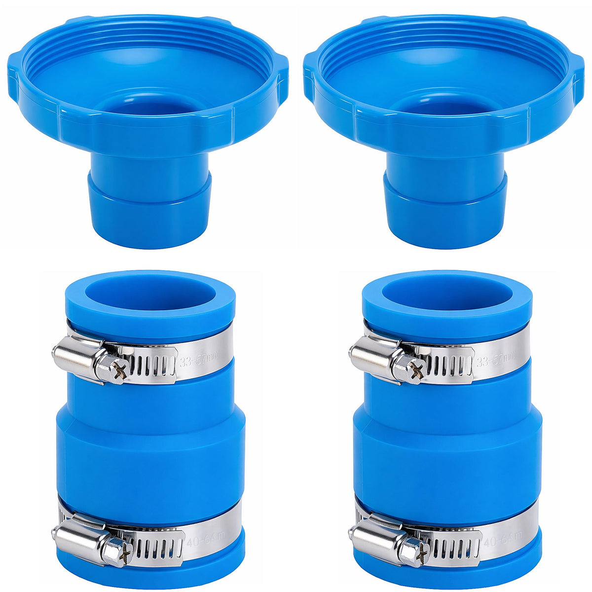 LFUTARI Pool Hose Adapter B back view showing dual hose compatibility