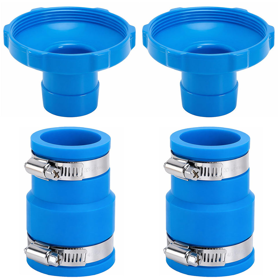 LFUTARI Pool Hose Adapter B back view showing dual hose compatibility