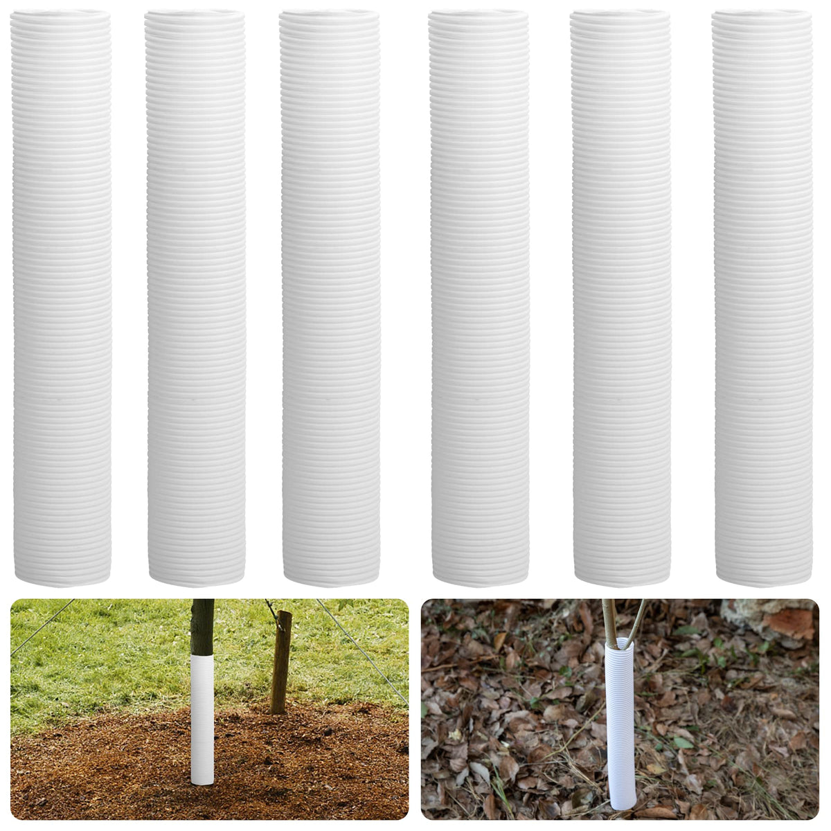 LFUTARI tree guards, 196-inch diameter, protect saplings from deer and rodents