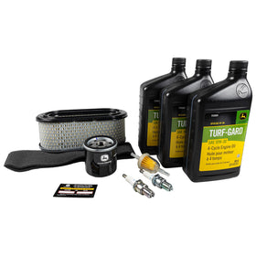 LG257 OEM parts list shows filters, oil, and plugs for X520/X540.