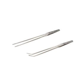 LGEGE straight and curved tweezers pack 2 for versatile garden and kitchen tasks