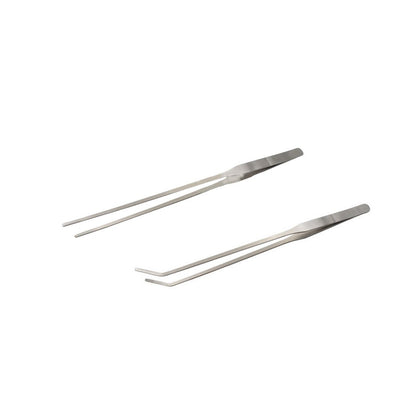 LGEGE straight and curved tweezers pack 2 for versatile garden and kitchen tasks