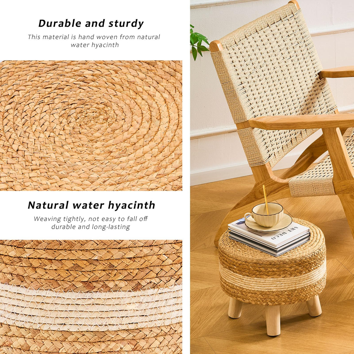 LGENHOOM compact-footstool dimensions 13x13x10.6 inches