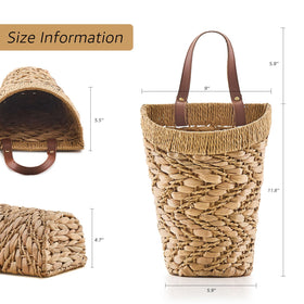 LGENHOOM front door decor basket ready for dried flowers or greens