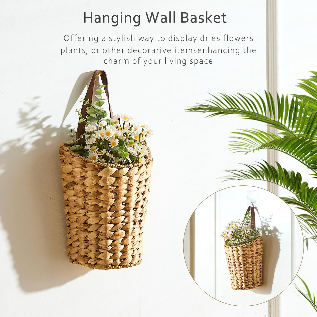 LGENHOOM handwoven basket with iron frame for durable, reliable storage