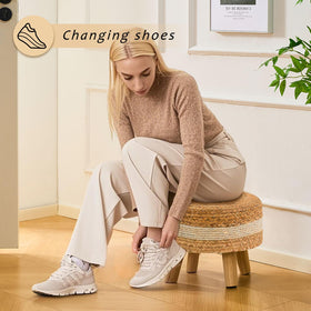 LGENHOOM padded footrest ottoman top view showing comfort