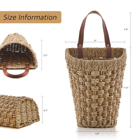 LGENHOOM wall hanging storage basket showcases plants with stylish organization