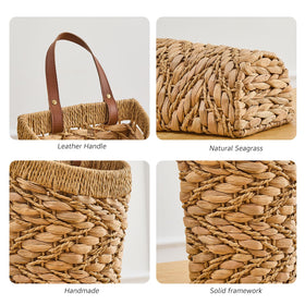 LGENHOOM wall-mounted Boho storage basket for decorative organization
