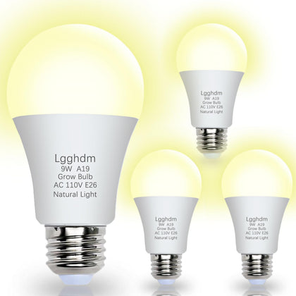 Lgghdm A19 grow light bulb delivers 900 lumens for seedling growth